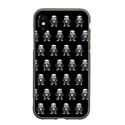 Чехол iPhone XS Max матовый Undertale, цвет: 3D-темно-зеленый