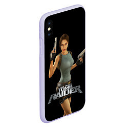 Чехол iPhone XS Max матовый TOMB RAIDER, цвет: 3D-светло-сиреневый — фото 2