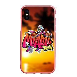 Чехол iPhone XS Max матовый Miami Beach