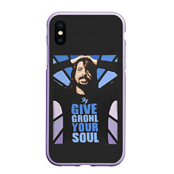 Чехол iPhone XS Max матовый Give Grohl Your Soul