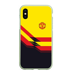 Чехол iPhone XS Max матовый Man United FC: Yellow style