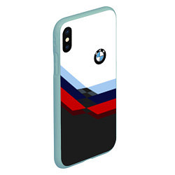 Чехол iPhone XS Max матовый BMW M SPORT, цвет: 3D-мятный — фото 2