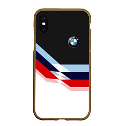 Чехол iPhone XS Max матовый BMW M SPORT, цвет: 3D-коричневый