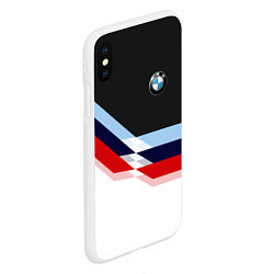 Чехол iPhone XS Max матовый BMW M SPORT, цвет: 3D-белый — фото 2