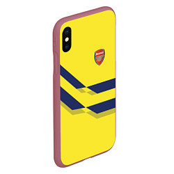 Чехол iPhone XS Max матовый Arsenal FC: Yellow style, цвет: 3D-малиновый — фото 2