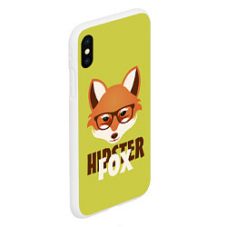 Чехол iPhone XS Max матовый Hipster Fox, цвет: 3D-белый — фото 2