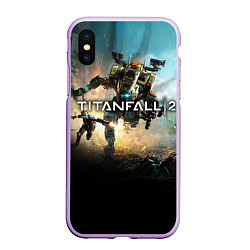 Чехол iPhone XS Max матовый Titanfall Battle