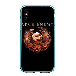 Чехол iPhone XS Max матовый Arch Enemy: Kingdom, цвет: 3D-мятный