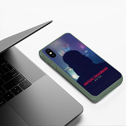 Чехол iPhone XS Max матовый BR 2049: Shadow man, цвет: 3D-темно-зеленый — фото 2