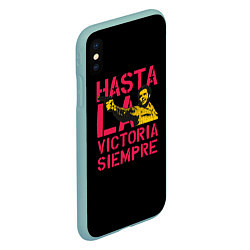 Чехол iPhone XS Max матовый Hasta La Victoria Siempre, цвет: 3D-мятный — фото 2