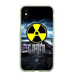 Чехол iPhone XS Max матовый S.T.A.L.K.E.R: Саша, цвет: 3D-салатовый