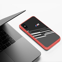 Чехол iPhone XS Max матовый BMW: Sport Line, цвет: 3D-красный — фото 2