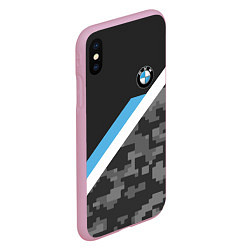 Чехол iPhone XS Max матовый BMW: Pixel Military, цвет: 3D-розовый — фото 2