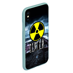 Чехол iPhone XS Max матовый S.T.A.L.K.E.R: Сергей, цвет: 3D-мятный — фото 2