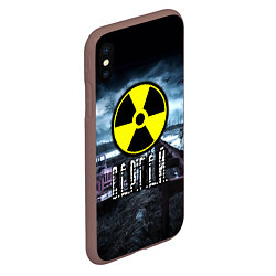 Чехол iPhone XS Max матовый S.T.A.L.K.E.R: Сергей, цвет: 3D-коричневый — фото 2