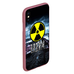 Чехол iPhone XS Max матовый S.T.A.L.K.E.R: Вадим, цвет: 3D-малиновый — фото 2