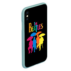 Чехол iPhone XS Max матовый The Beatles: Colour Rain, цвет: 3D-мятный — фото 2