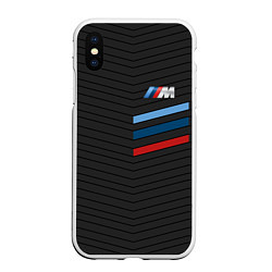 Чехол iPhone XS Max матовый BMW: M Tricolor Sport