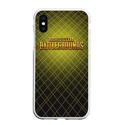 Чехол iPhone XS Max матовый PUBG: Lines Bright