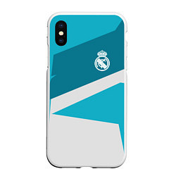 Чехол iPhone XS Max матовый FC Real Madrid: Sport Geometry