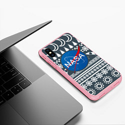 Чехол iPhone XS Max матовый NASA: New Year, цвет: 3D-баблгам — фото 2