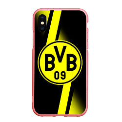 Чехол iPhone XS Max матовый FC Borussia Dortmund: Storm, цвет: 3D-баблгам