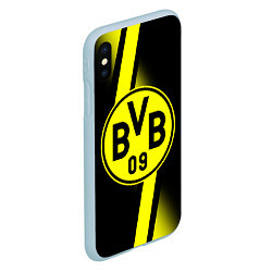 Чехол iPhone XS Max матовый FC Borussia Dortmund: Storm, цвет: 3D-голубой — фото 2