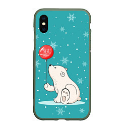 Чехол iPhone XS Max матовый Cold Bear, цвет: 3D-темно-зеленый