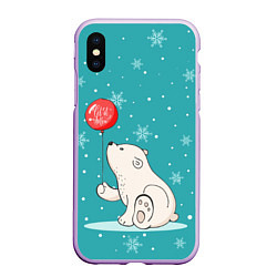 Чехол iPhone XS Max матовый Cold Bear, цвет: 3D-сиреневый