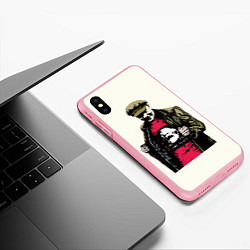 Чехол iPhone XS Max матовый Стильный Ленин, цвет: 3D-баблгам — фото 2