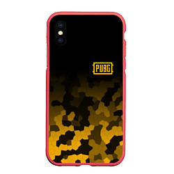 Чехол iPhone XS Max матовый PUBG: Military Honeycomb