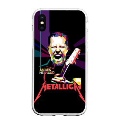 Чехол iPhone XS Max матовый Metallica: James Alan Hatfield