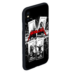 Чехол iPhone XS Max матовый Metallica Band, цвет: 3D-черный — фото 2