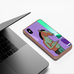 Чехол iPhone XS Max матовый BoJack, цвет: 3D-коричневый — фото 2