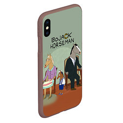Чехол iPhone XS Max матовый BoJack Horseman, цвет: 3D-коричневый — фото 2