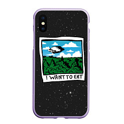 Чехол iPhone XS Max матовый I want to eat