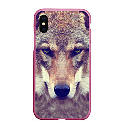 Чехол iPhone XS Max матовый Angry Wolf