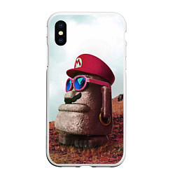 Чехол iPhone XS Max матовый Super Mario: A Thing, цвет: 3D-белый