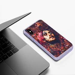 Чехол iPhone XS Max матовый Lil Peep: Cry baby, цвет: 3D-светло-сиреневый — фото 2