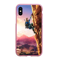 Чехол iPhone XS Max матовый Zelda Rock, цвет: 3D-розовый