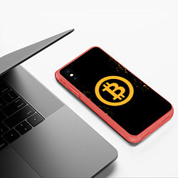 Чехол iPhone XS Max матовый Bitcoin Master, цвет: 3D-красный — фото 2