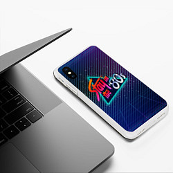 Чехол iPhone XS Max матовый Stay in the 80s, цвет: 3D-белый — фото 2