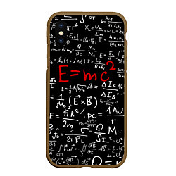 Чехол iPhone XS Max матовый E=mc2