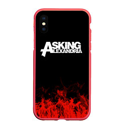 Чехол iPhone XS Max матовый Asking Alexandria: Flame