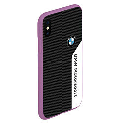 Чехол iPhone XS Max матовый BMW CARBON БМВ КАРБОН, цвет: 3D-фиолетовый — фото 2