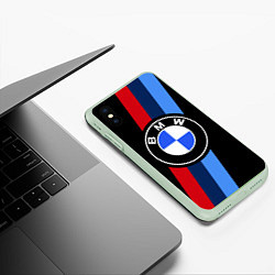 Чехол iPhone XS Max матовый BMW 2021 M SPORT БМВ М СПОРТ, цвет: 3D-салатовый — фото 2