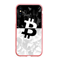 Чехол iPhone XS Max матовый Bitcoin: Poly Style