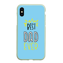 Чехол iPhone XS Max матовый Best Dad Ever