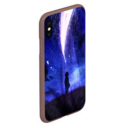 Чехол iPhone XS Max матовый Your Name, цвет: 3D-коричневый — фото 2