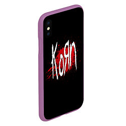 Чехол iPhone XS Max матовый Korn: Blood, цвет: 3D-фиолетовый — фото 2